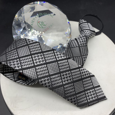 Cà Vạt Nam GiangpkcThắt Sẵn, Dây Kéo, Bản nhỏ 6cm công sở Vải Silk Lụa 100%, 3 Lớp mẫu mới tháng 7-2021