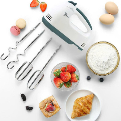 Máy Đánh Trứng Cầm Tay 7 Tốc Độ Công Suất Lớn Tặng Kèm 4 Que Đánh Cao Cấp Thép Không Gỉ - Hàng Chính Hãng - Hàng Nhập Khẩu