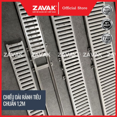 Rãnh Thoát Nước Inox 304 ZAVAK Grating GRT-AX157 inox 304 (modun 1.2m)