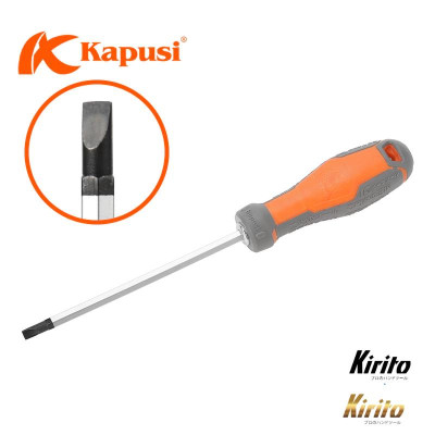 Tua vít 2 đầu dẹp/bake Kapusi 6x100/6x150/6x200, chất liệu thép CRV cao cấp