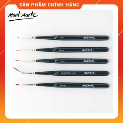 Bộ 5 Cọ Mini Detail Mont Marte - Mini Detail Brushe Set 5pc - BMHS0033