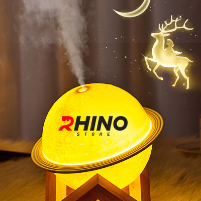 Máy phun sương tinh dầu tạo ẩm Rhino H301 hình mặt trăng, dung tích 200ml, nhỏ gọn - Hàng chính hãng