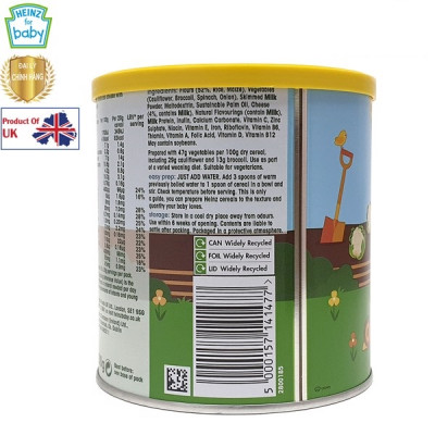 Bột ăn dặm súp lơ, bông cải, phô mai Heinz