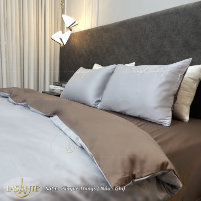 Bộ Chăn Ga Gối Satin - Simple Things