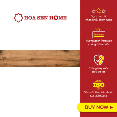 Gạch men lát nền LUSTRA INDAL0201200006 vân gỗ tự nhiên, bề mặt Rustic phong cách, độ hút nước dưới 0.5%, kích thước 200mmx1200mm, thùng 5 viên - Hàng chính hãng