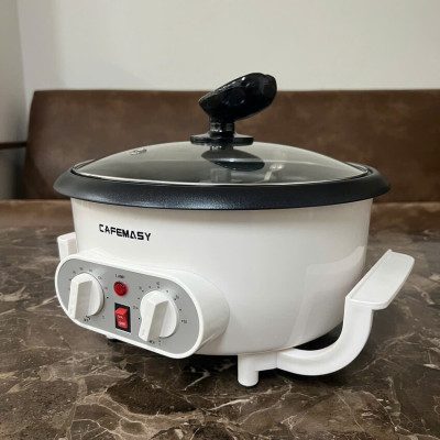 Máy rang hạt cà phê và các loại hạt tự động tích hợp điều chỉnh thời gian thương hiệu Mỹ Cafemasy SCR-300B - Hàng Chính Hãng