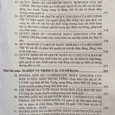 Cẩm Nang Công Tác Đảng Ở Cơ Sở và Quy Định Mới Về Kiểm Tra Giám Sát, Kỷ Luật Đảng