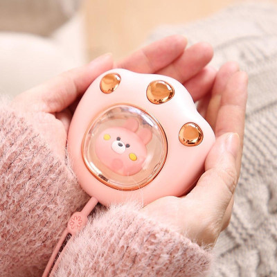 Máy Sưởi Ấm Cầm Tay Hình Chân Gấu - Sạc USB - Tùy Chỉnh Chế Độ Ấm, Tắt / Bật - giao mầu ngẫu nhiên