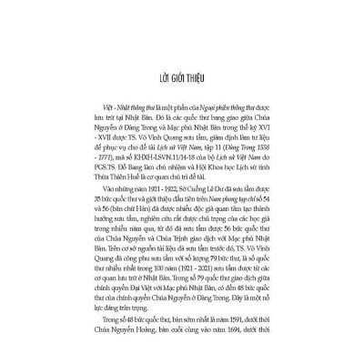 Sách - Việt Nhật Thông Thư - Các Bức Quốc Thư Bang Giao Giữa Chính Quyền Đàng Trong Với Nhật Bản Thế Kỷ XVI - XVII
