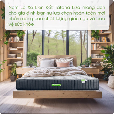 Nệm lò xo liên kết Tatana Liza-Độ cao 25cm-Bảo hành 6 năm