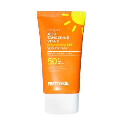 Kem chống nắng Vitamin C Pretty Skin Jeju Vita C Brightening 365 Sun Cream Hàn Quốc 50ml