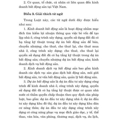 Luật kinh doanh bất động sản năm 2023 (sửa đổi, bổ sung năm 2024) bản in 2024