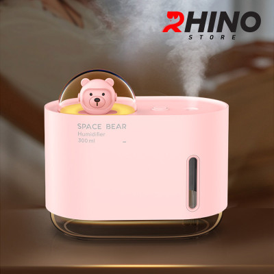 Máy phun sương tạo ẩm Rhino H905, dung tích 300ml, tích hợp đèn ngủ hàng chính hãng