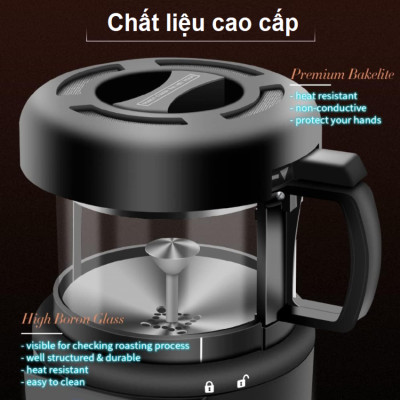 Máy rang hạt cà phê công nghệ gia nhiệt không khí chuyên nghiệp Cafemasy CCR-305D cao cấp - Hàng Chính Hãng