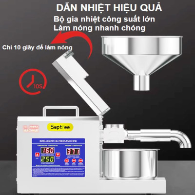 Máy ép dầu ăn thực vật thế hệ mới dùng kinh doanh sản xuất thương hiệu Mỹ Septree K39 - Công suất 1350W - Hàng nhập khẩu (Bảo Hành 1 Năm)