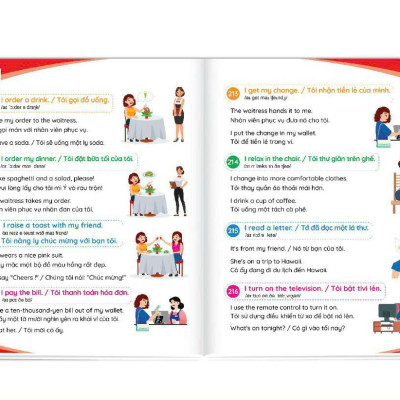 Sách 900 Câu Tiếng Anh Giao Tiếp Thường Dùng Hàng Ngày - Cẩm Nang Cho Mẹ Cùng Con Học Tiếng Anh Mỗi Ngày (Kèm File Nghe)