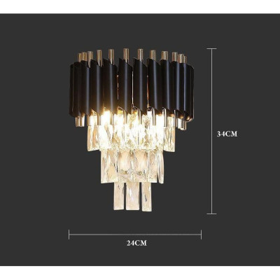 Đèn gắn tường GAPON pha lê 3 tầng kiểu dáng hiện đại trang trí nhà cửa sang trọng - (103).