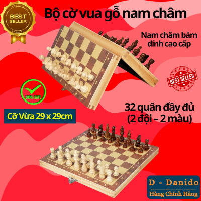 Bộ Cờ Vua Nam Châm D Danido Bằng Gỗ Size Nhỏ 29x29x2.5cm Cao Cấp, An Toàn Chính Hãng