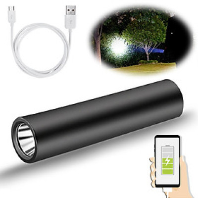 Đèn Pin Led Siêu Sáng Mini Có Sạc USB Có Hỗ Trợ Sạc Dự Phòng Lại Cho Điện Thoại Khẩn Cấp - Hàng Chính Hãng