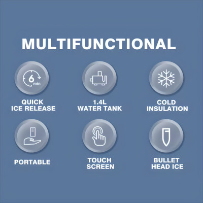 Máy làm đá viên siêu tốc, chỉ trong 6 phút thương hiệu Nga cao cấp DSP KD8001 - Hàng Nhập Khẩu