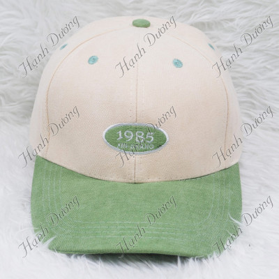 Nón kết vải nhung vá mỏ kết 2 màu độc đáo thêu số 1985 Xin shang