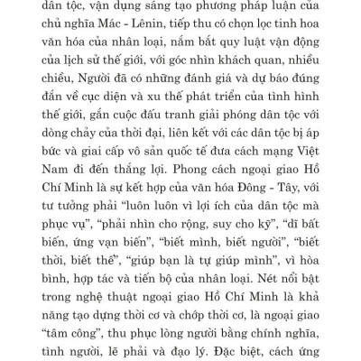 Kế thừa, phát huy truyền thống dân tộc, tư tưởng ngoại giao Hồ Chí Minh, quyết tâm xây dựng và phát triển nền đối ngoại, ngoại giao toàn diện, hiện đại, mang đậm bản sắc "cây tre Việt Nam