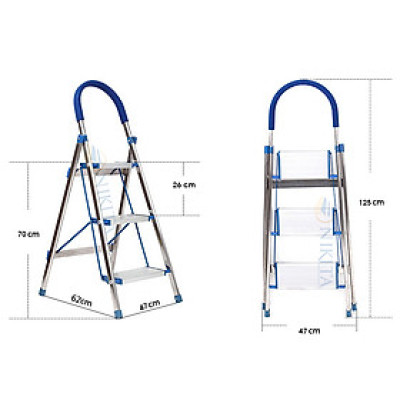Thang ghế tay vịn, khung chắc chắn, gấp gọn tiết kiệm không gian, chính hãng Nikita