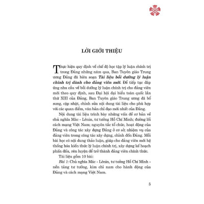 Sách - Tài Liệu Bồi Dưỡng Lý Luận Chính Trị Dành Cho Đảng Viên Mới - NXB Chính Trị Quốc Gia