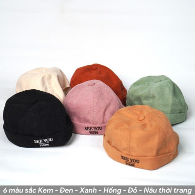 Nón beanie vành tròn Mũ tròn Miki Hat thêu chữ See You 404 phong cách Hiphop Ulzzang form unisex nam nữ