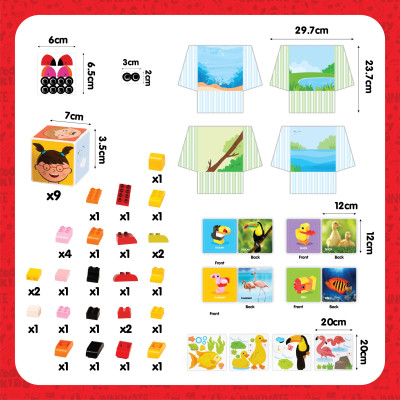 Đồ Chơi Khám Phá Cảm Xúc Và Thế Giới Động Vật TOONYKIDS - Exploring Animals And Emotion TN00222 [Tặng Kèm Sticker]