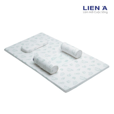 { TẶNG GỐI } Nệm Cao Su Em Bé Liên Á Bambino - Cao 2cm - Đệm Cũi Em Bé Cao Su Thiên Nhiên 100%