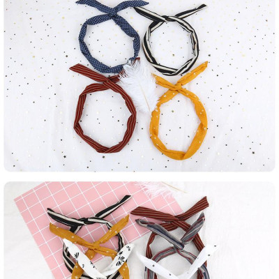 Combo 4 băng đô turban gọng kẽm họa tiết dễ thương