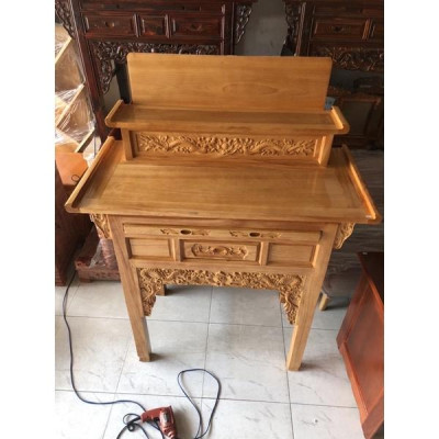 Bàn Thờ & Kệ Thờ 1m27 Gỗ Gõ Đỏ Nam Phi