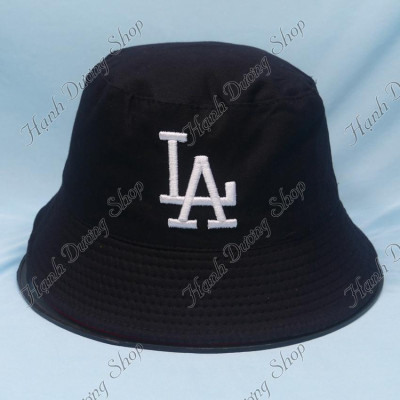 Nón tai bèo vành nhỏ nón bucket mũ tai bèo đội được 2 mặt thêu chữ LA thời trang