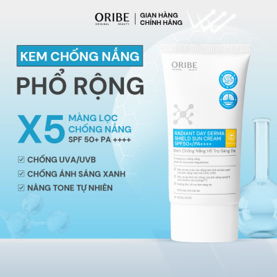 Kem chống nắng Oribe Radiant Derma Shield SPF 50+ PA++++ chống tia UVA/UVB ánh sáng xanh dành cho mọi loại da