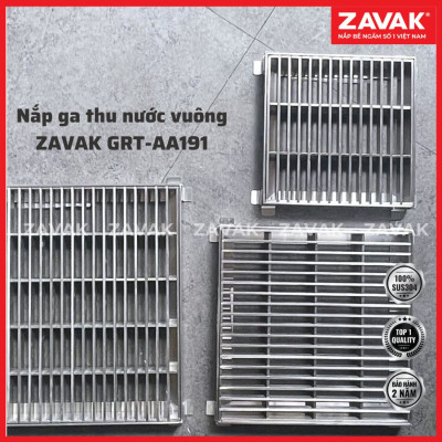 Rãnh Thoát nước vuông Inox 304 ZAVAK Grating GRT-AA295
