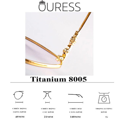 GỌNG KÍNH TITAN MMR (Titanium Memory) CHẤT LIỆU CAO CẤP SIÊU NHẸ SIÊU BỀN – 8005