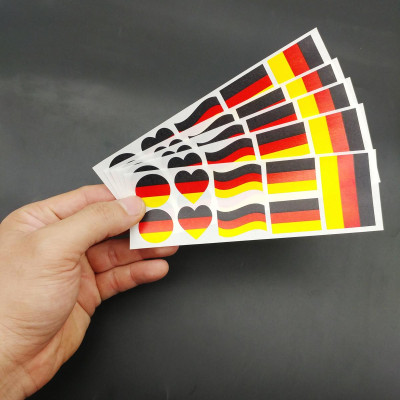 Bộ 5 Sticker Hình Lá Cờ Đức - HFP