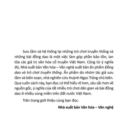 Đồng dao và trò chơi truyền thống