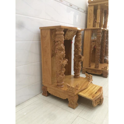 Bàn Thờ Thần Tài Rồng Mây Gỗ Gõ Đỏ - Đồ Gỗ Vinh