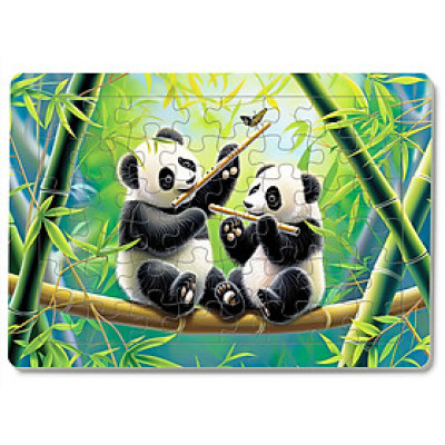 Xếp hình Tia Sáng Panda thổi sáo (48 Mảnh Ghép)