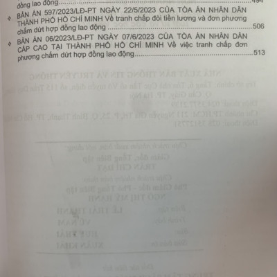 Tuyển tập các bản án của Tòa án nhân dân cấp cao về hành chính – kinh doanh thương mại – hôn nhân gia đình – lao động