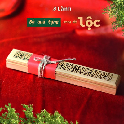 Bộ Quà Tặng Trầm Hương Cao Cấp Lộc 3 Lành Tân Gia Khai Trương Mong An Yên Tài Lộc Phúc Lành Trang Trí Nhà Cửa