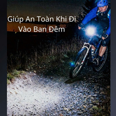 Đèn Xe Đạp Năng Lượng Mặt Trời Có Sạc Pin Siêu Sáng, Còi Báo , Chống Thấm Nước Loại Cao Cấp