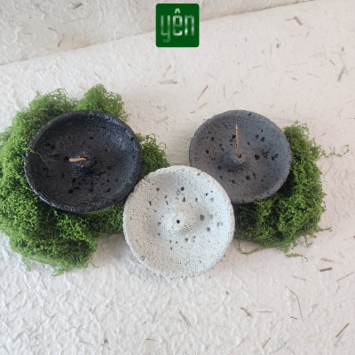 Đế Hứng Nhang Thảo Mộc Bằng Đá Phong Cách Wabi Sabi Trang Trí Nhà Bàn Thờ Thiền