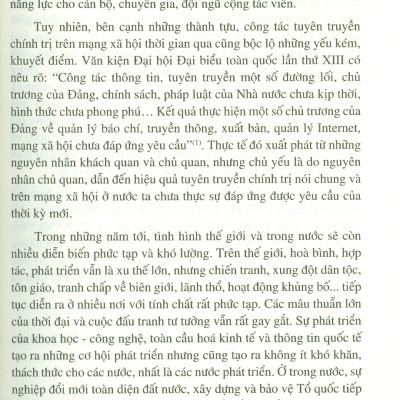 Đổi Mới Công Tác Tuyên Truyền Chính Trị Trên Mạng Xã Hội Ở Việt Nam Hiện Nay - PGS.TS. Nguyễn Thị Trường Giang (Chủ biên)