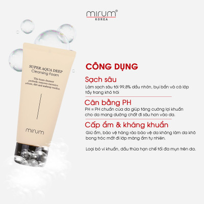 Sữa Rửa Mặt Mirum Tạo Bọt Làm Sạch Và Giữ Ẩm 120ml