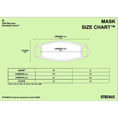 5THEWAY /solid/ Big Logo Mask in BLACK MINT aka Khẩu Trang Đen