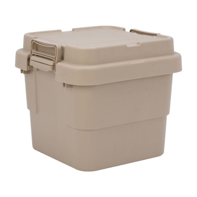 Thùng lưu trữ, hộp đựng đồ đa năng bằng nhựa PP cao cấp 30L HULKER NEW màu KAKI | Index Living Mall