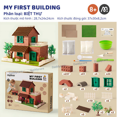 Đồ chơi lắp ráp khối xây dựng mô phỏng mini Mideer My First Building, đồ chơi nhập vai kĩ sư cho bé